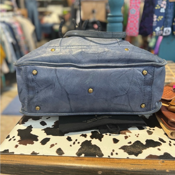 EUC Blue Leather Frye Melissa Tote - Picture 9 of 9